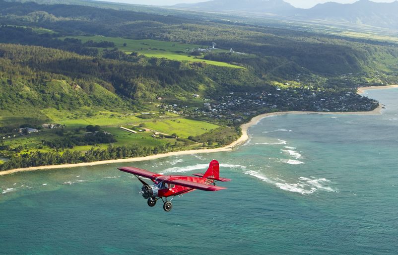 Bellanca making her debut over the Hawaiian Islands. 20100509HAL0139