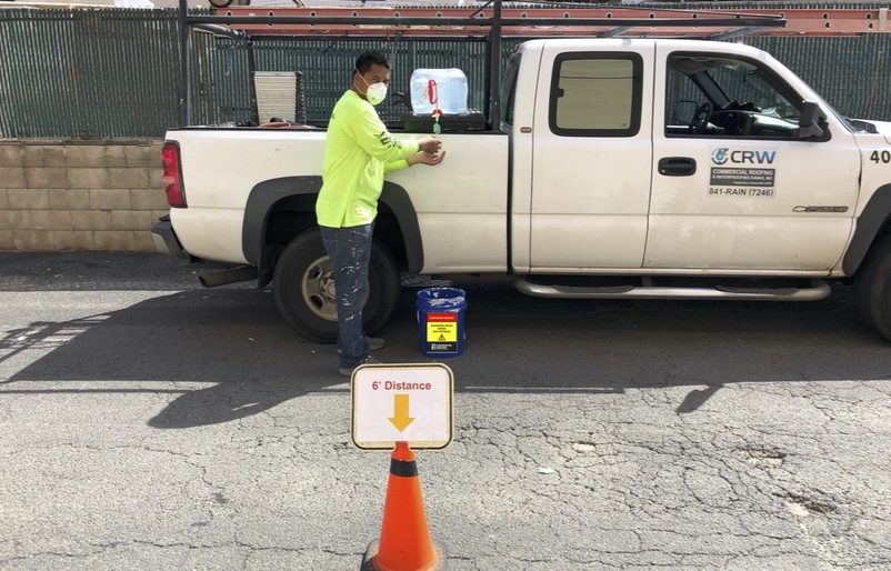 Commercial Roofing Sanitation Station