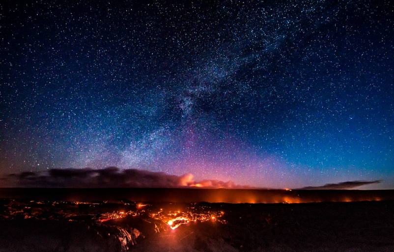 Hawai‘i Volcanoes National Park at night GettyImages-599886370