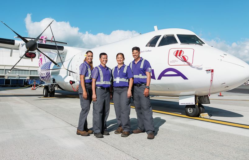 Ground Crew Outside ATR72
