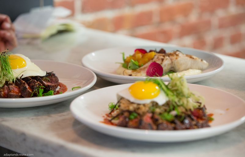 Employees can indulge in some of the same dishes that are served at Fête, such as the grilled kalbi. K5D_4776