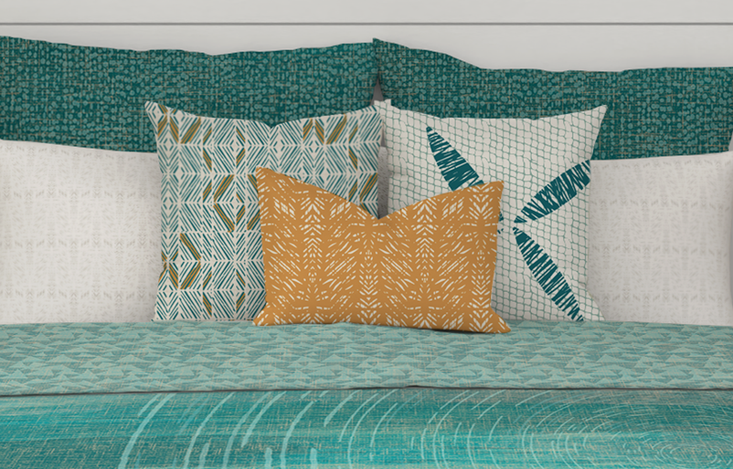 Dream of your next vacation in the Kilo Hoku bedding from the capsule collection KILO HOKU Capsule SQ2 HR