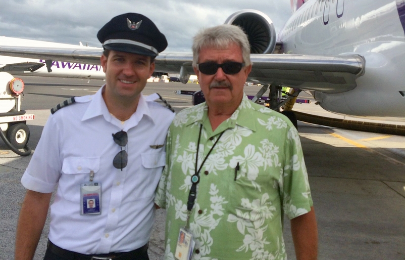 Reid and Richard at Honolulu's Daniel K. Inouye International Airport in July 2014. Reid and Richard July 2014_201909250041