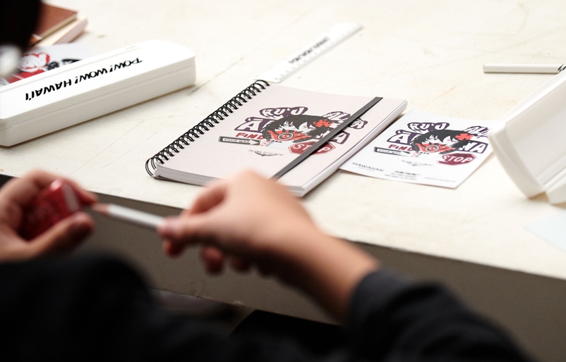 Students received firsthand experience in designing a product from concept to production. classroom