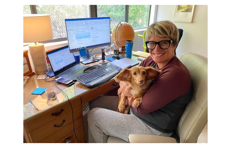 Once Hawai'i issued a work-from-home mandate, Tina led the CCCT from her home office. image002